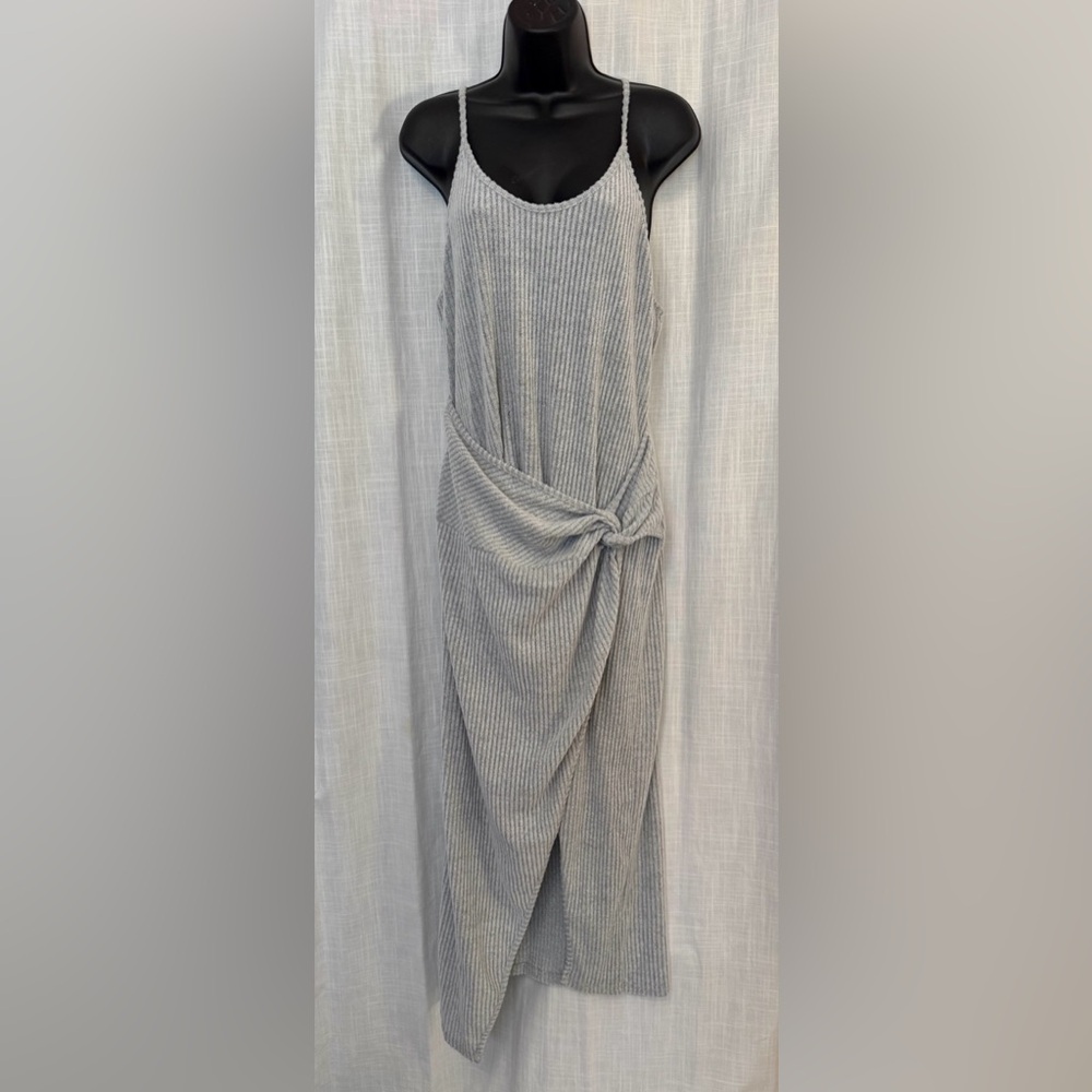 Casual Gray Knotted Dress